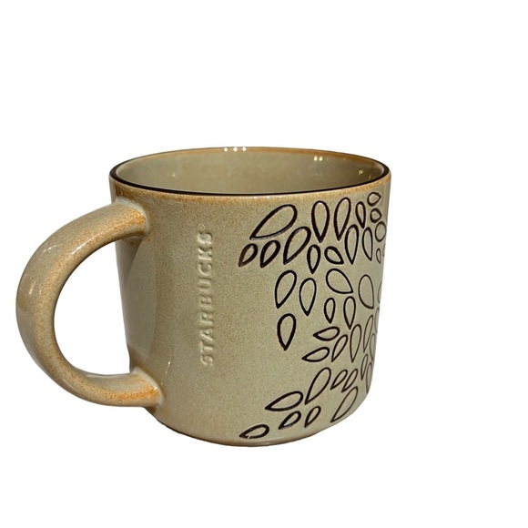 Starbucks 2013 Brown/Tan Engraved Leaves Design 14 oz Ceramic Mug - Picture 5 of 5
